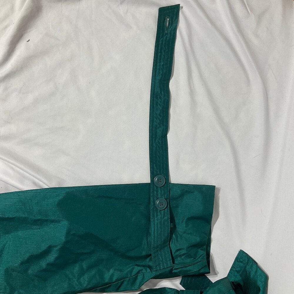 Vintage London Fog Sz 8 Trench in 80s Colors Teal & Purple Womens Coat Retro - Picture 14 of 16